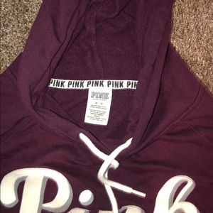 PINK || maroon hoodie